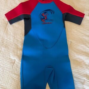 O'Neill Kids Blue and Red Swim Suit
